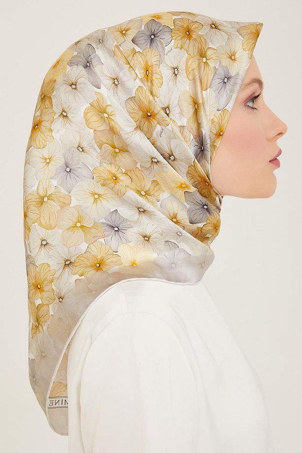 İpek Eşarp 2024 Yaz - 9108-34 Soft Taş Twill - 1