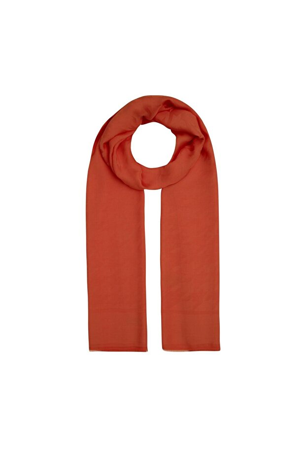 Crowbar Patterned Monogram Shawl - Orange