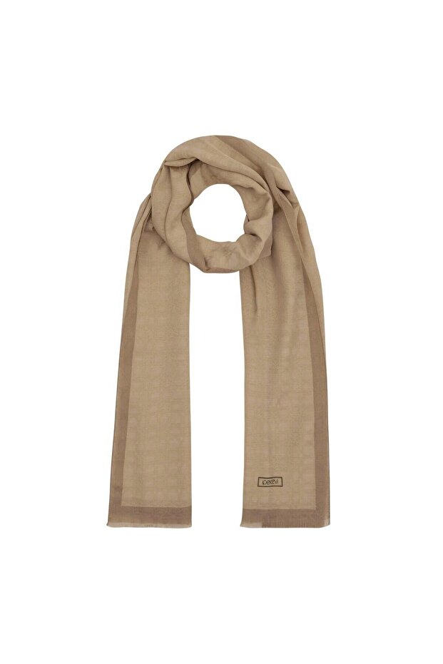 Monogram Şal - Camel - 1
