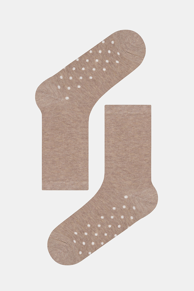 Beige Dots Σετ 5 - Πολύχρωμες Κάλτσες Socket - 4