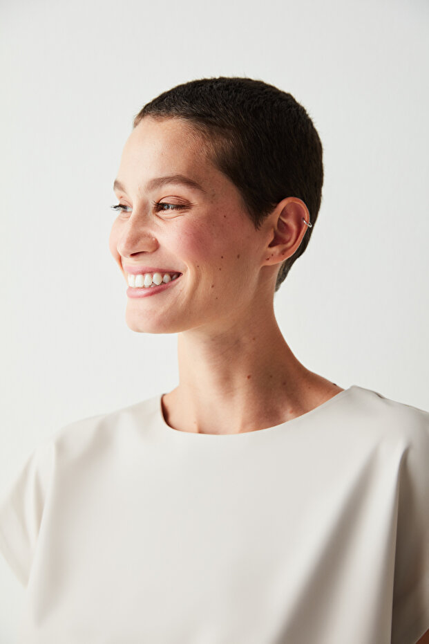 Leather Look Bluz - 2