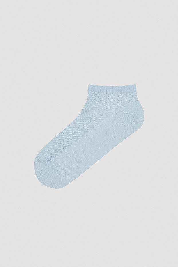 Solid Colors Light Blue 5-Piece Booties Socks - 6