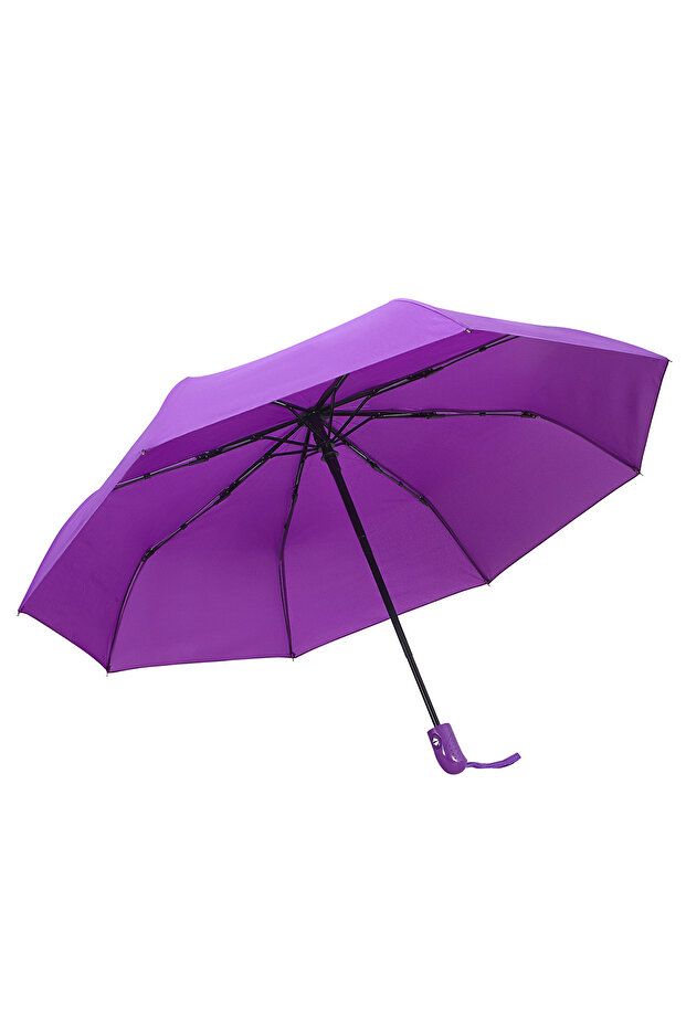 Claret Red Umbrella - Fully Automatic Wind Resistant - 4