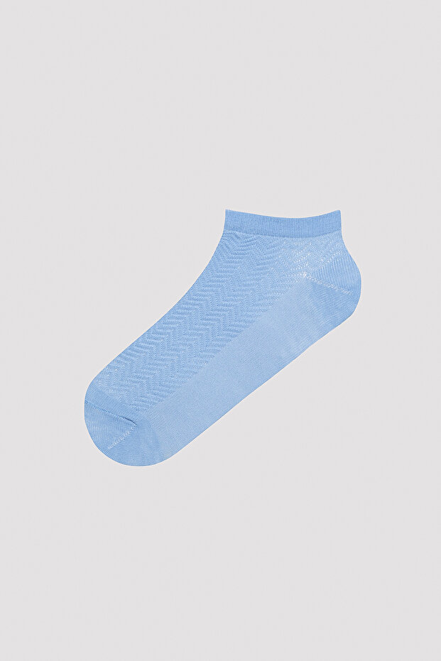 Solid Colors Light Blue 5-Piece Booties Socks - 3