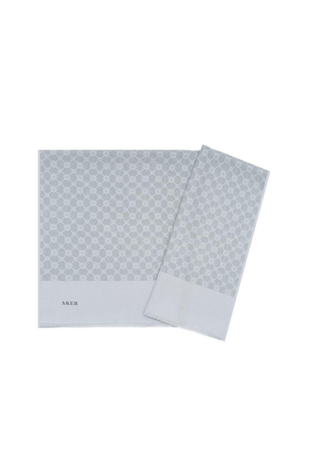 Elegance Monogram Shawl - Silver 972 - 1