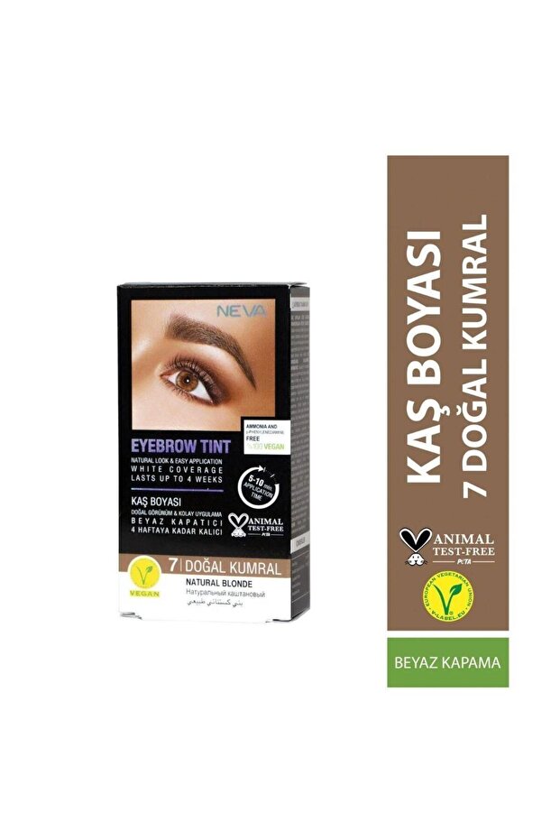 Eyebrow Tint Vegan Kaş Boyası Seti 7 Doğal Kumral - 1