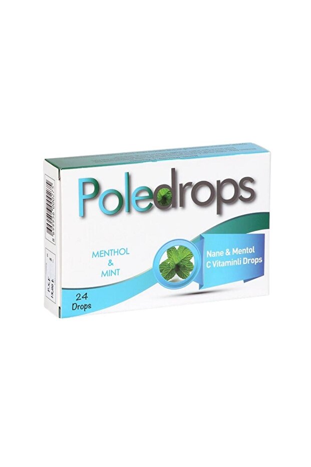 Poledrops Pastil Nane & Mentol C Vitaminli 24 Lü - 1