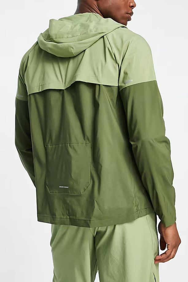 Windrunner Running Recoverable Packable Full-Zip Hoodie Yeşil Erkek Ceket - 3