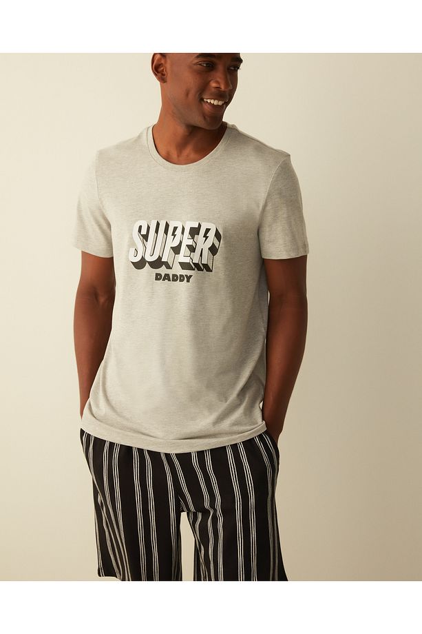 Gift Super Daddy Şort Pijama Takımı - 1
