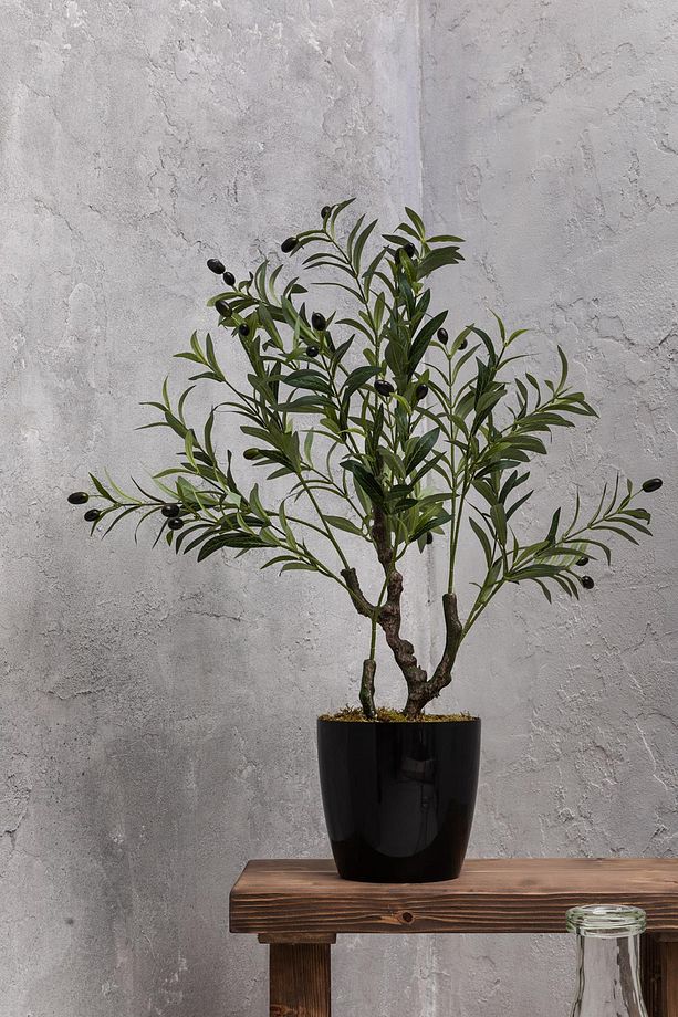 Yapay Zeytin Ağacı 85 cm  Tek Gövdeli  Doğal Gerçek Görünümlü Yapay Ağaç - 3