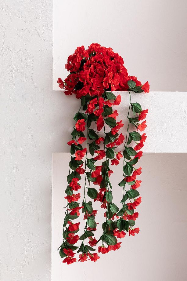 Yapay Çiçek Sarkan Begonvil Çiçeği 75 cm 22 Dal - 5