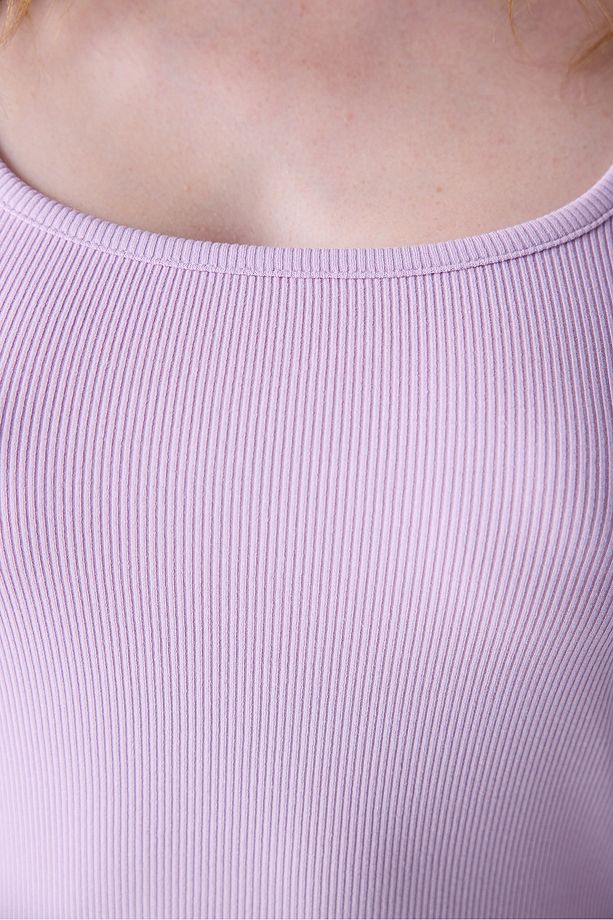 Square Crop Top Pembe Atlet - 3