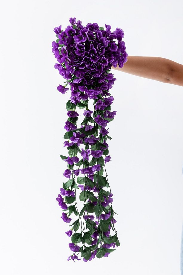 Yapay Çiçek Sarkan Begonvil Çiçeği 75 cm 22 Dal - 1