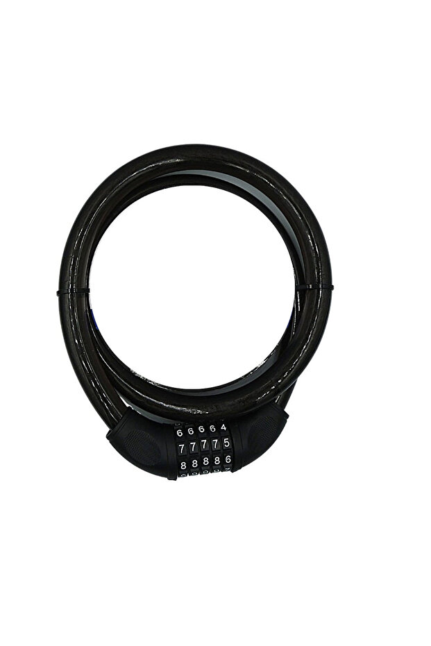 YM-747 120 سم 20 مم 5 قفل دراجة نارية أسود مشفر