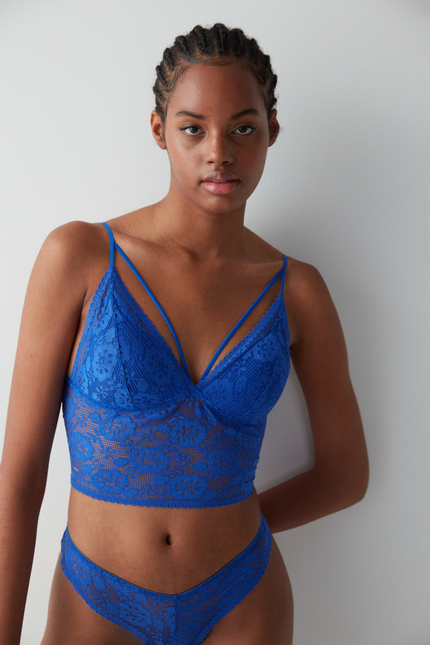 Luna Dantelli Mavi Bralet - 1