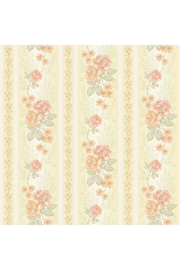 Classic 345-A Çiçek Desenli Vintage Duvar Kağıdı - 2