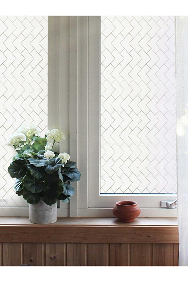 334-0047 Zigzag Desen Statik Cam Folyo (45CM X 1MT) - 3