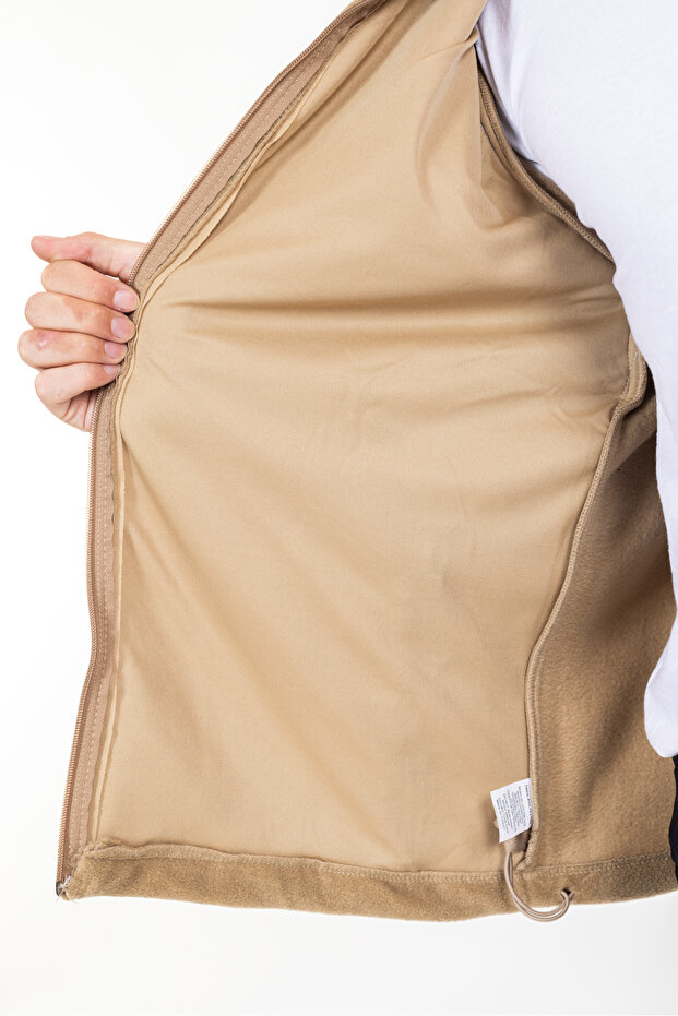 Fleece Coat Beige - 2