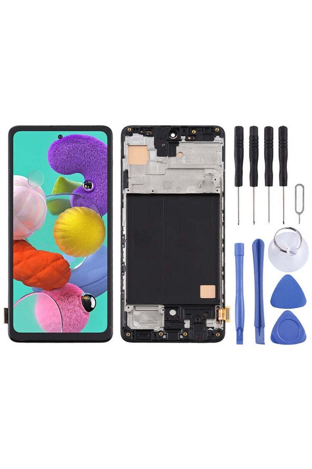 Smsng Galaxy A51 Lcd Ekran Ve Çerçeveli Tamir Seti Siyah - 1