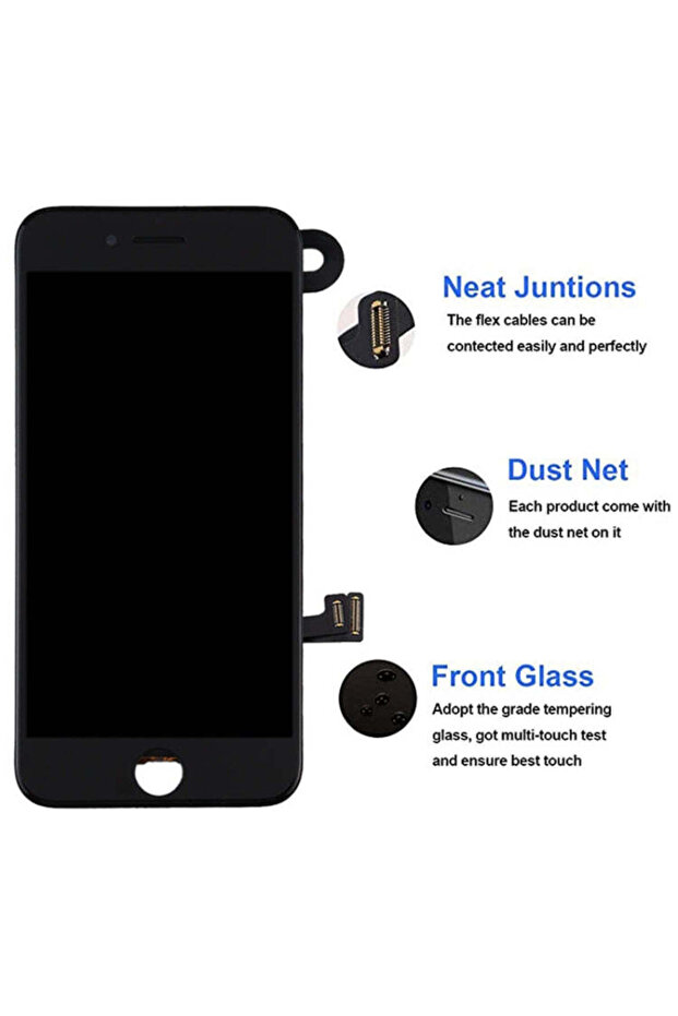 iPhone 7 LCD Ekran +Tamir Seti Plus Siyah Ön Kamerayı içerir - 6