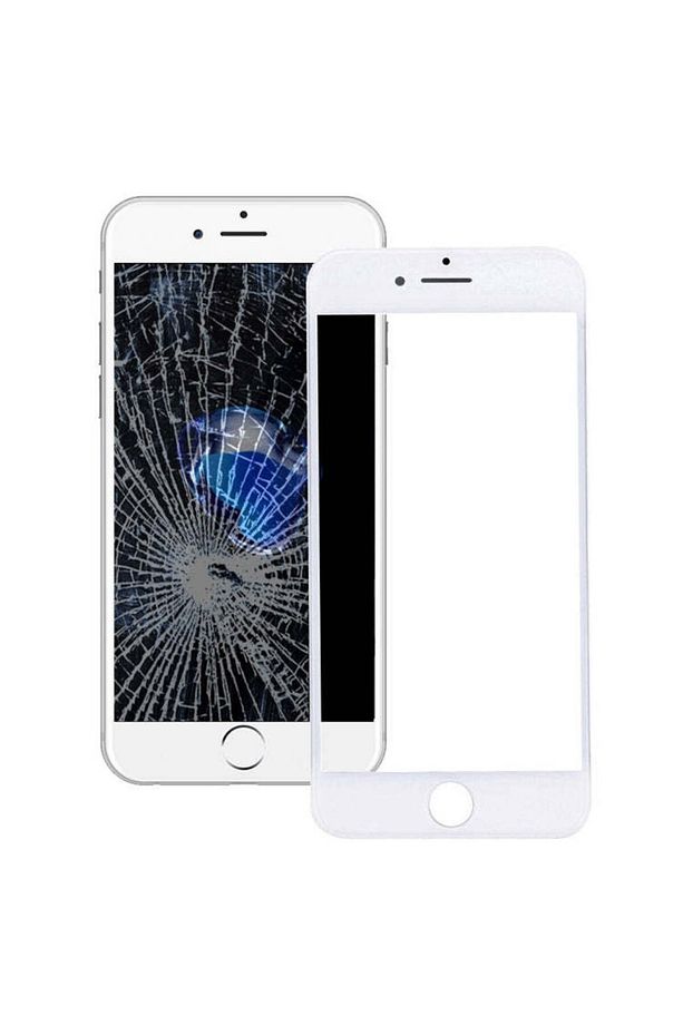 iPhone 7 Plus Ön LCD Ekran Çerçeve Çerçeveli Ön Ekran Dış Cam Lens Beyaz - 1