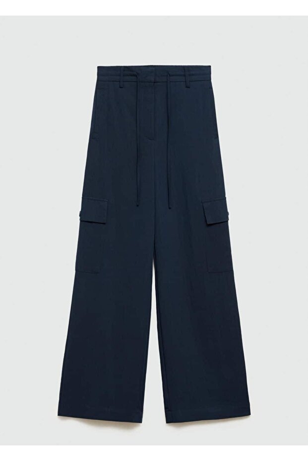 Dökümlü kargo pantolon - 3