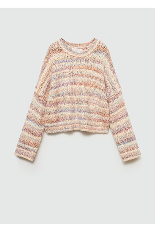 Çizgili Triko Kazak - 3