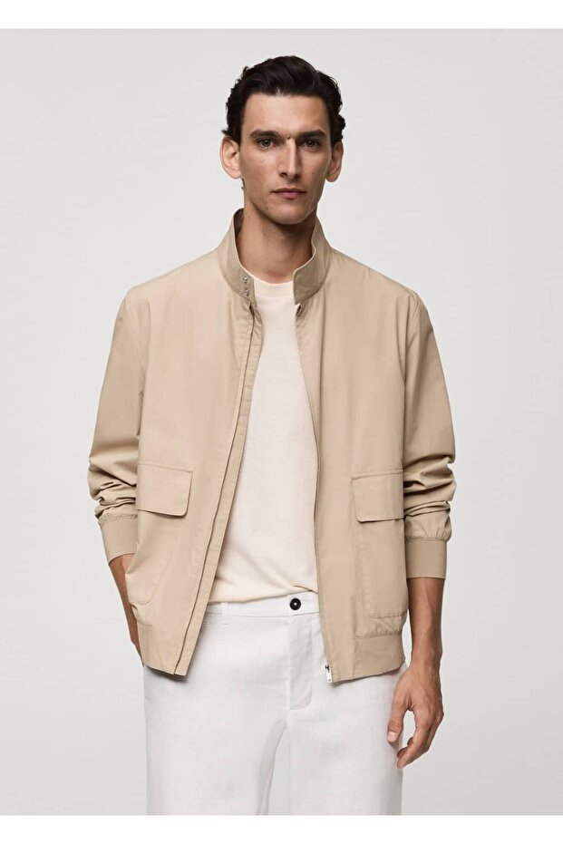 %100 pamuklu, cepli ceket - 1