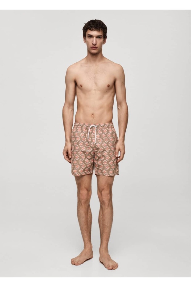 Geometrik desenli mayo - 2