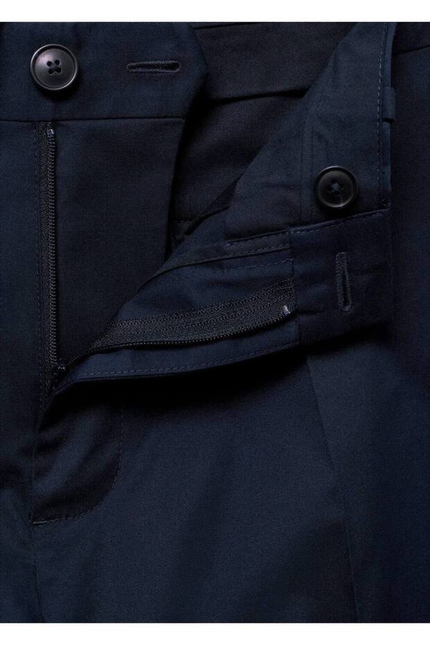 Regular kesim kalıplı pamuklu pantolon - 6