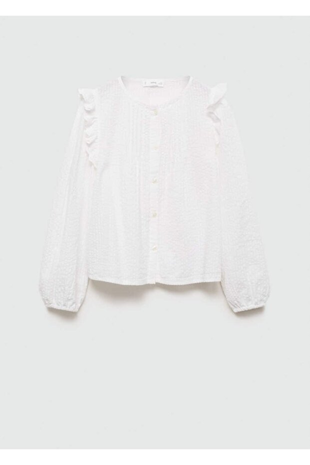 Fırfırlı Işlemeli Gömlek - 1