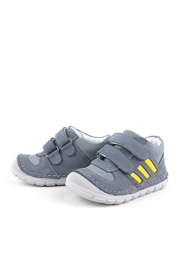 Grizzy Hakiki Deri Gri Ilk Adım Unisex Bebek Ayakkabısı - 4