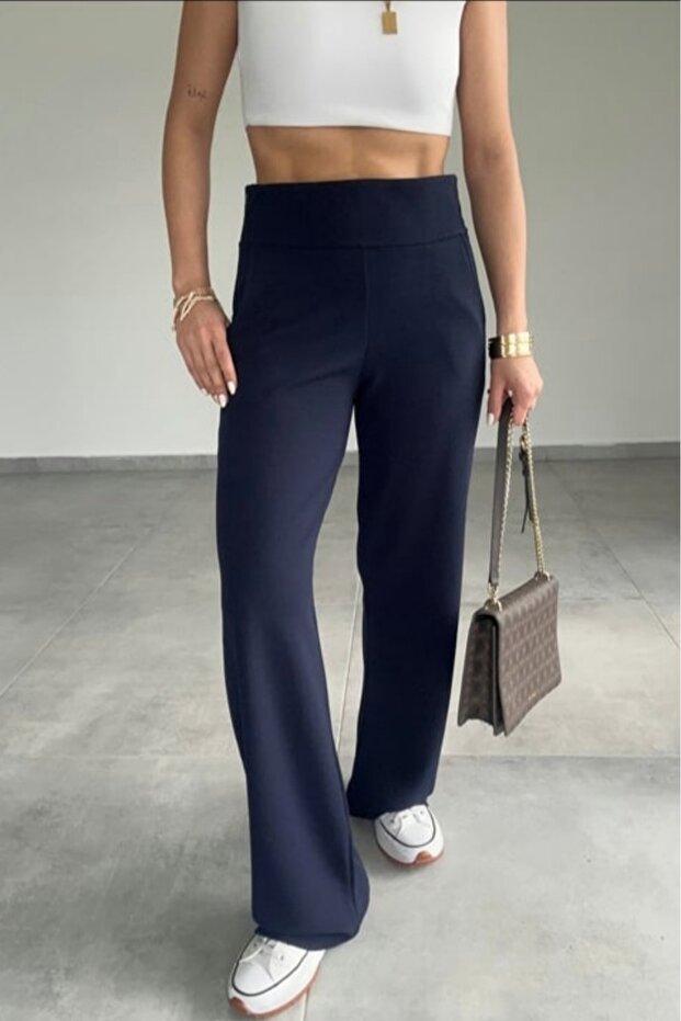 Corsage Belted Recovery Lycra Pocket Trousers