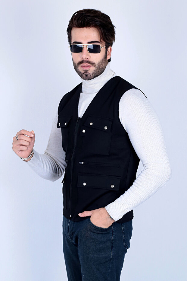 ,,Men's Summer Vest with Multiple Pockets - 7