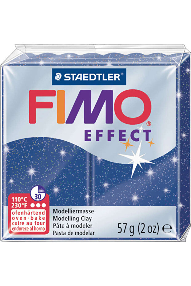 Fimo Effect Polimer Kil 57Gr. Glitter Blue - 1