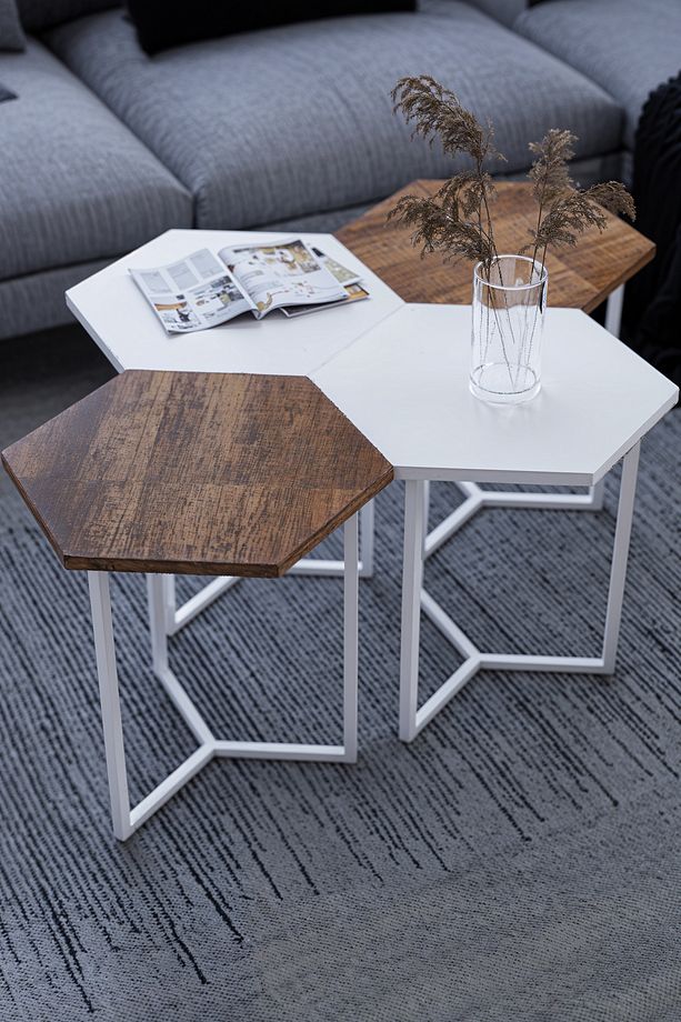 HEXA - Triad Orta Sehpa 4'lü Modül (45x45x45 Tek Modül Ölçüsü) - 1