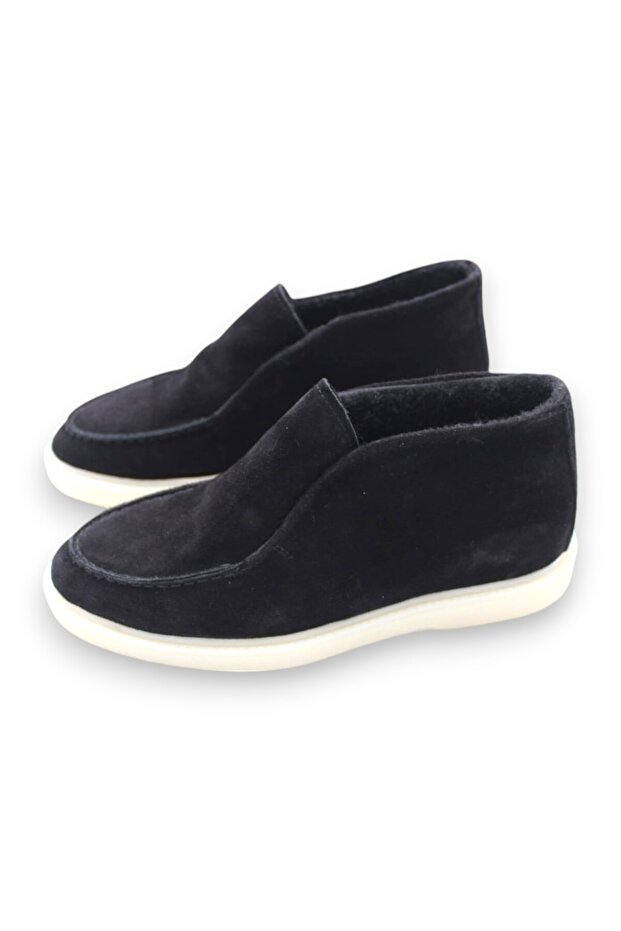 Genuine Leather Black Suede Daily Women's Boots