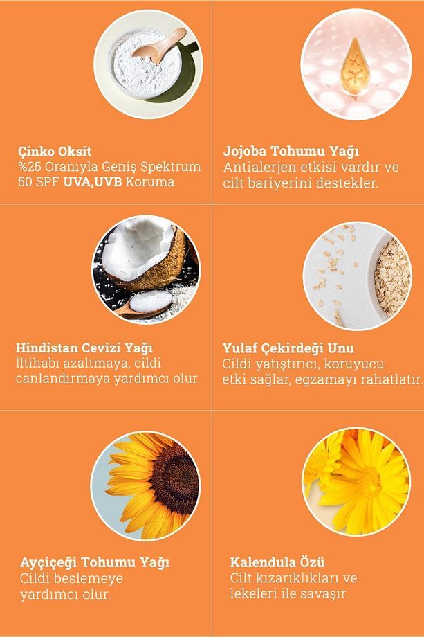 Çocuklar İçin Tahriş Olmayı ve Lekelenmeyi Önleyen Güneş Kremi Spf 50 110gr Passi.3921 - 4