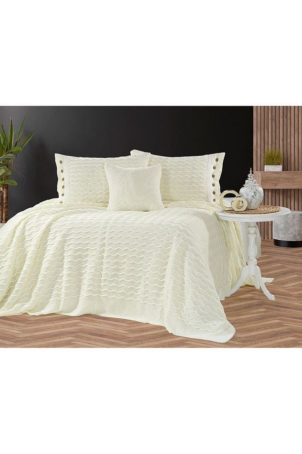 Tulip Triko Yatak Seti 240 X 260 (KEMİK) - 2