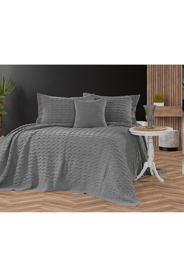 Tulip Triko Yatak Seti 240 X 260 (ANTRASİT) - 2