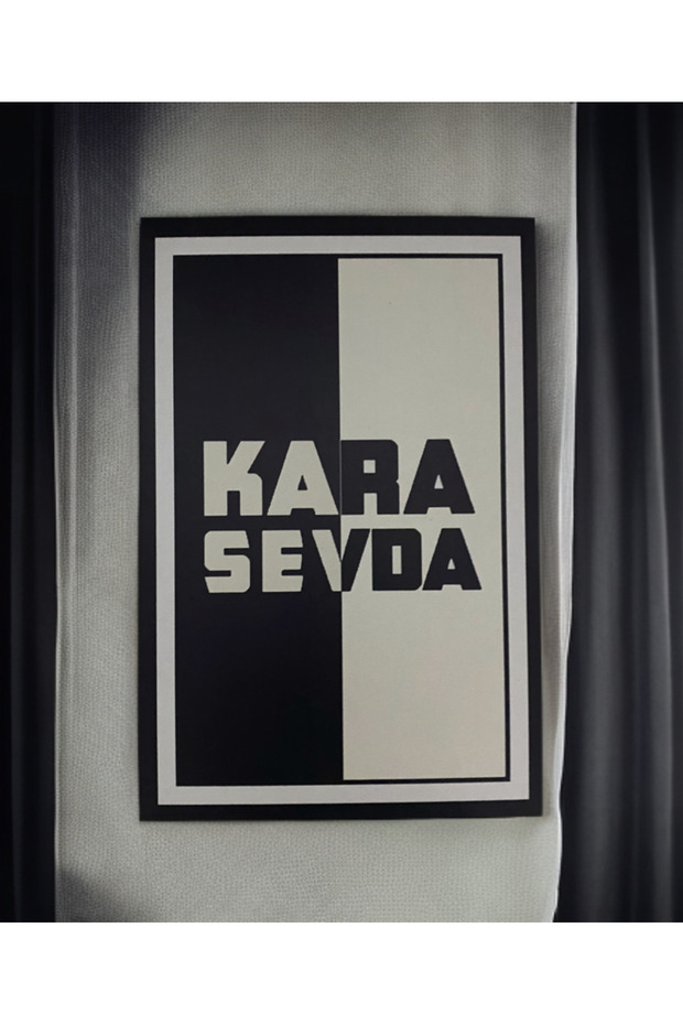 Kara sevda ahşap poster