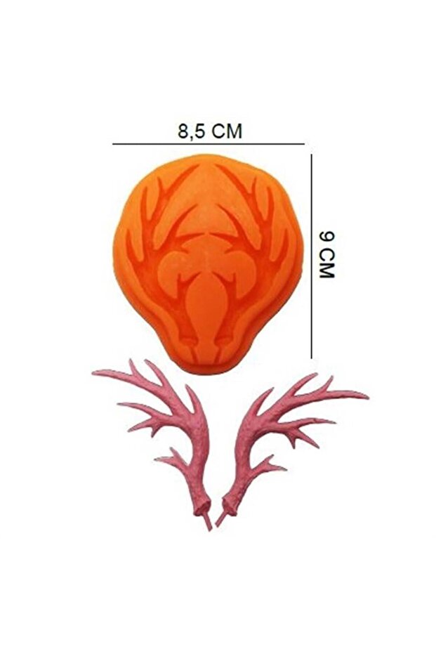 Hg-083 deer horn silicone mold 9 x 8.5cm