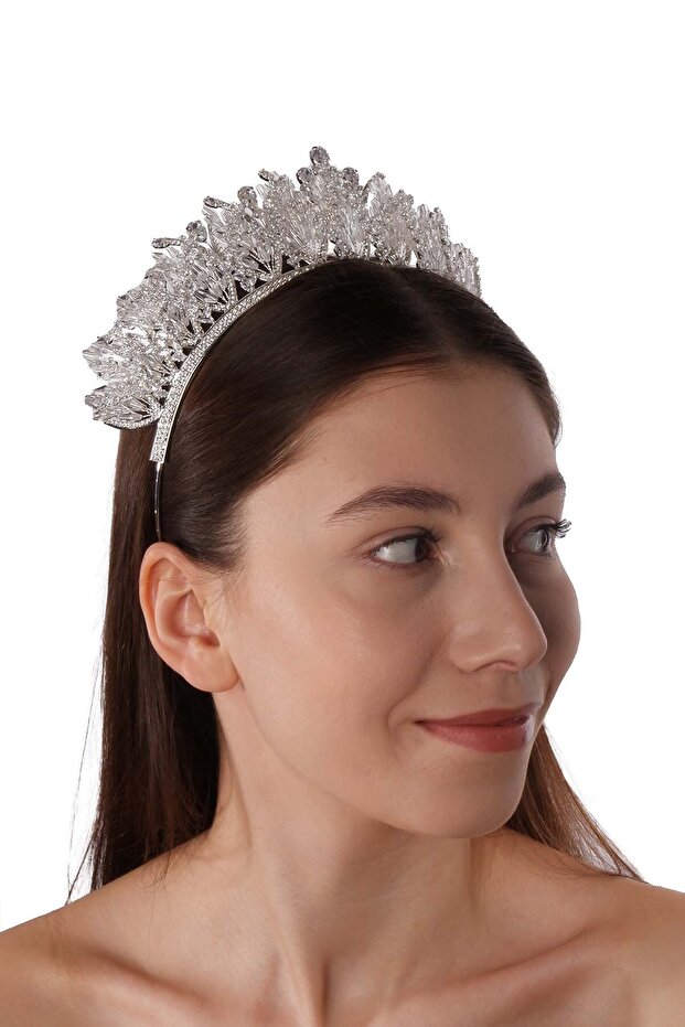 Zircon Bridal Crown Ideal Choice for Sparkling Wedding Gowns