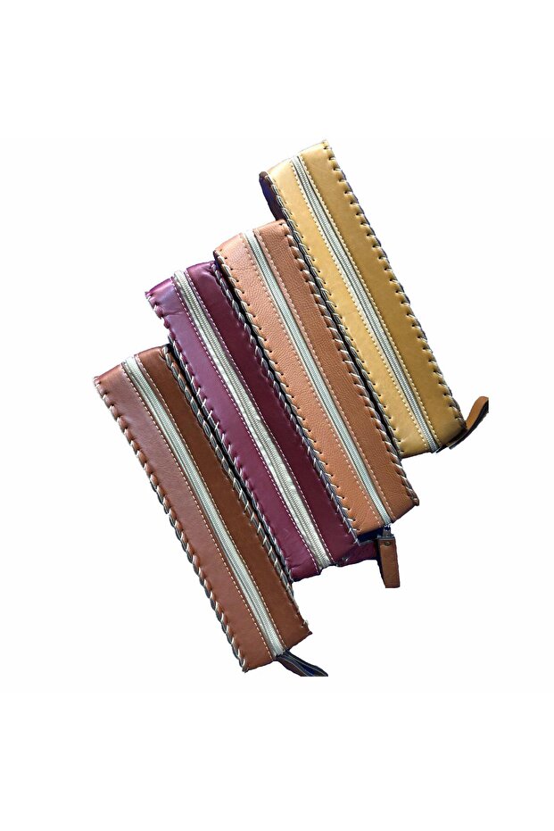 Honarkadeh Faux Leather Zippered Pen Holder 28x6x6.5 Cm