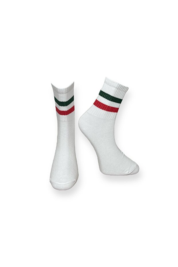 Unisex Flexible Cotton Striped Socks - Single