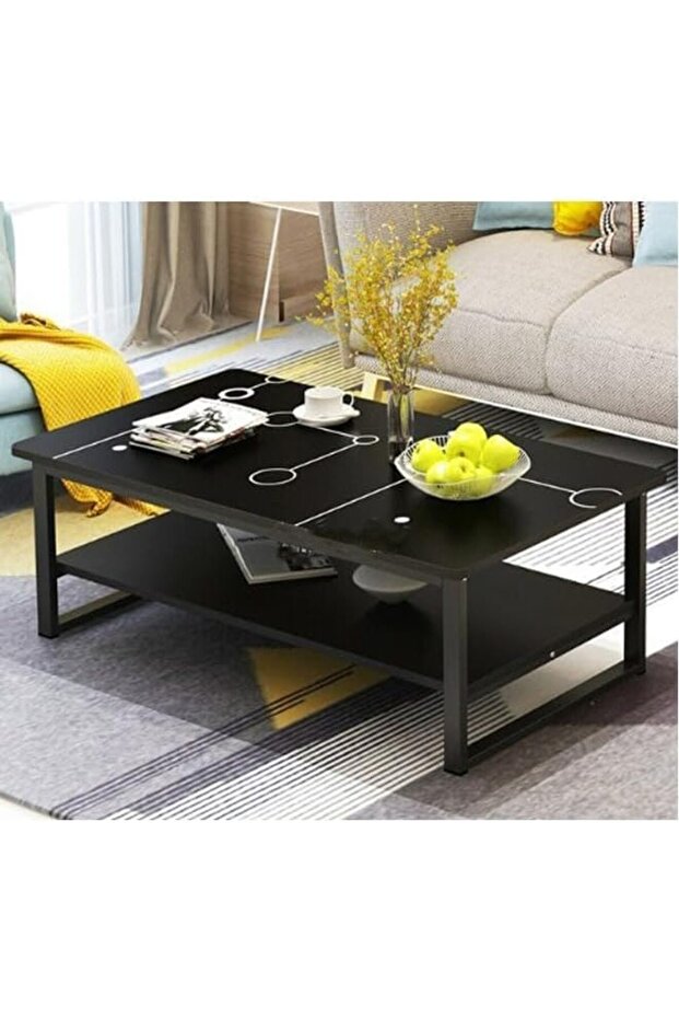 طاولة قهوة متعددة الوظائف مكونة من طبقتين - 8