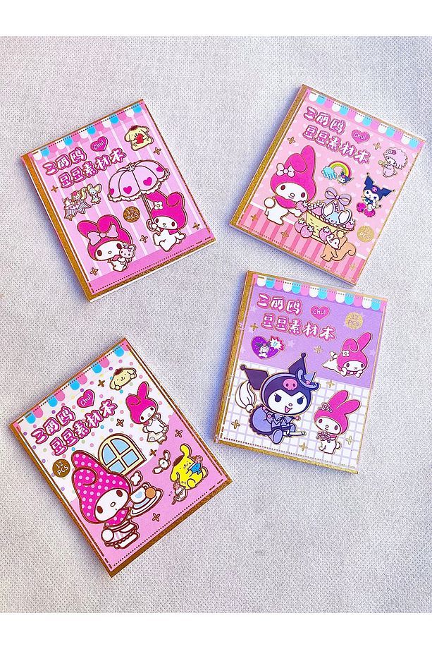 My Melody Kuromi 12 Yaprak Küçük Boy Sticker Defteri- 1 Adet - 3