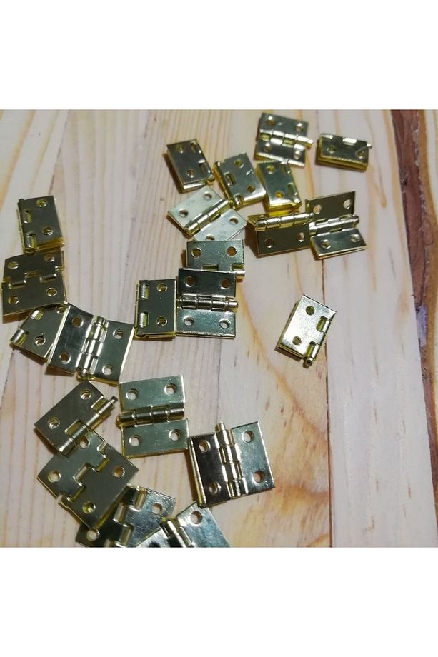 Mini Tavla Menteşe 10x11 Mm 20 Adet - Altın - 1 x 10 - 7