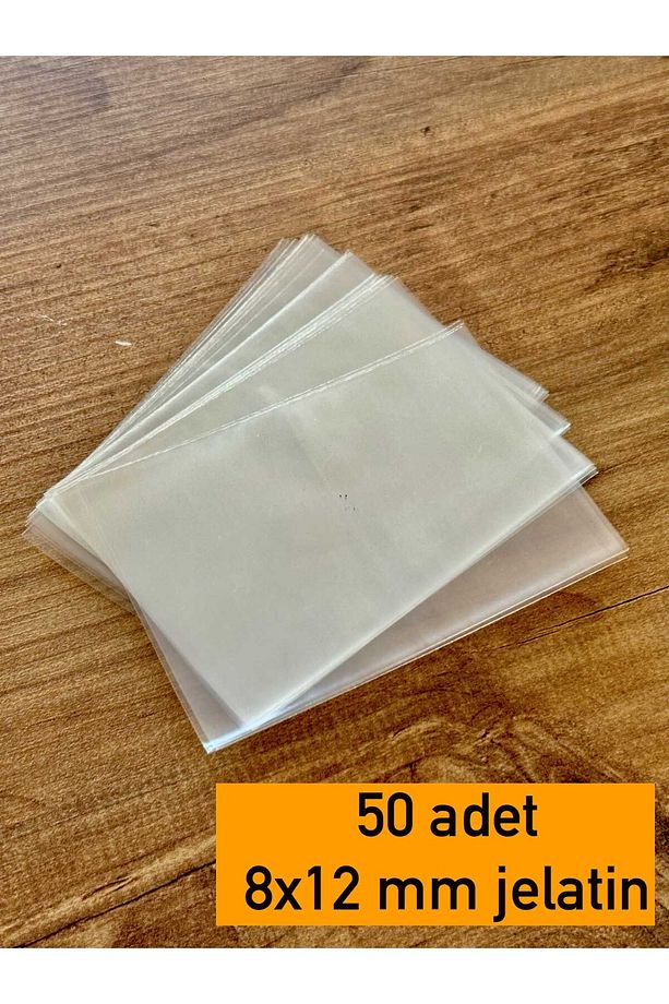 8x12 Cm Mini Şeffaf Jelatin Poşet Bantsız Düz 50 Adet - 1
