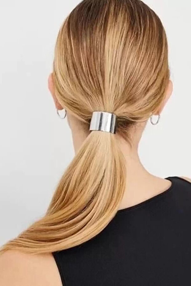 Silver Color Metal Rubber Buckle